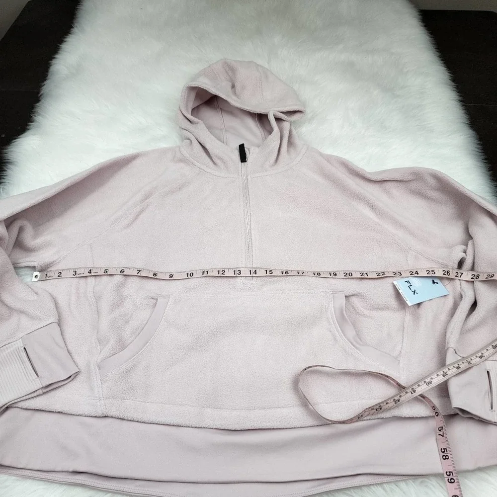 MSRP $60 NWT FLX Ascent 1X Half Zip Pink Fleece Hoodie - Picture 3 of 7